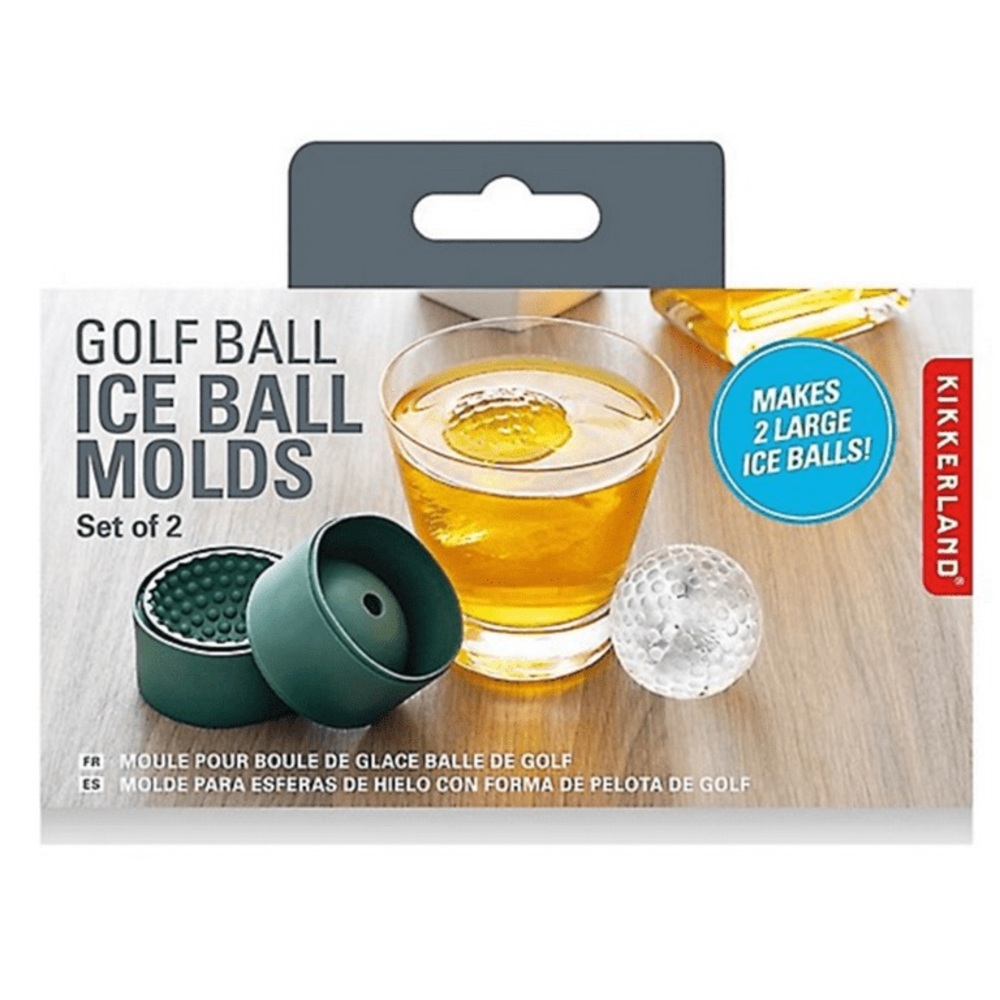 Kikkerland Golf Ball Ice Ball Molds Set of 2 New In Box